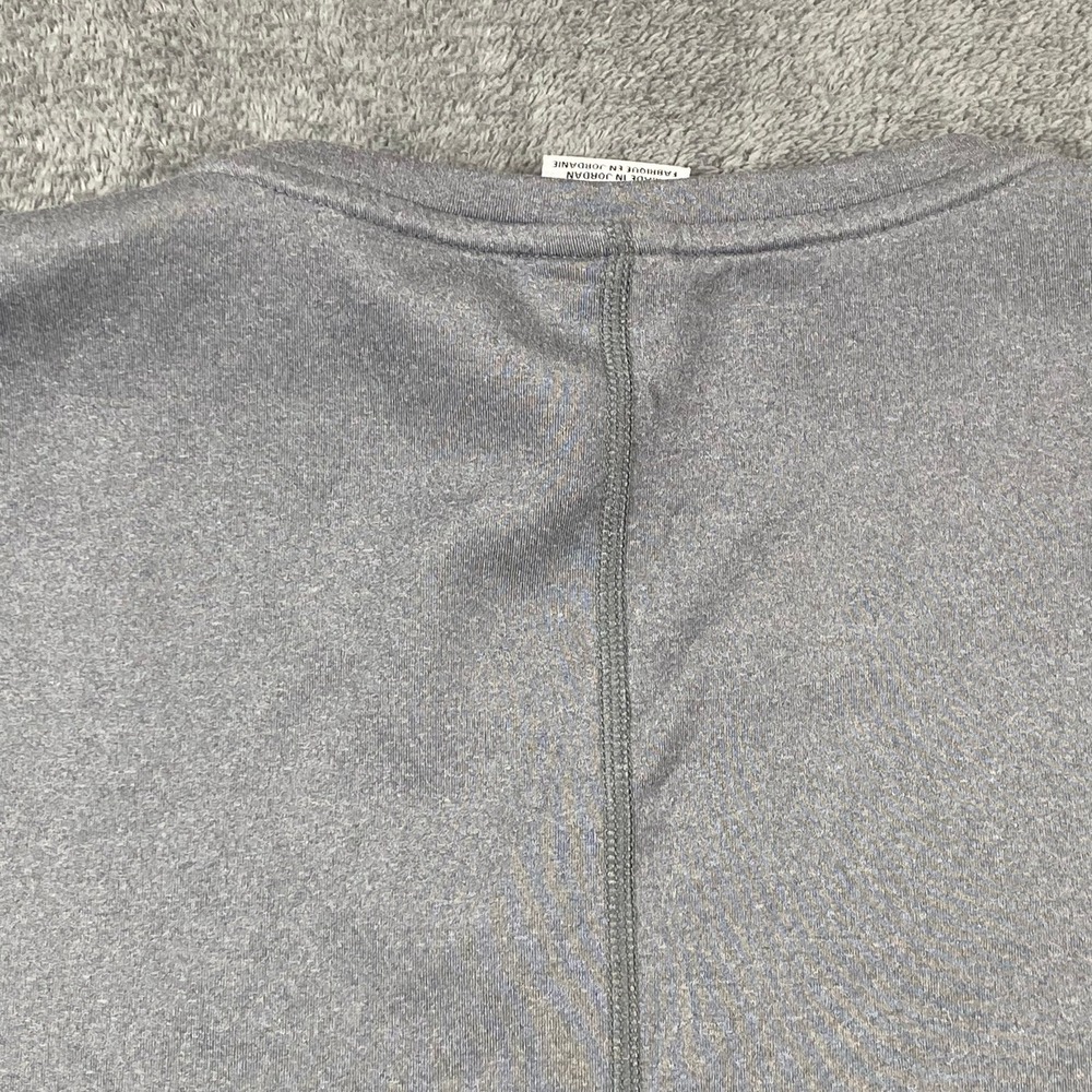 Nike Women Small Long Sleeve Top Gray Therma-FIT Crewneck Athletic Swoosh - Picture 4 of 7